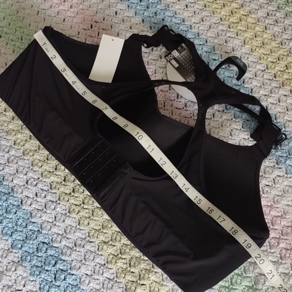 Avia XXXL (D-DD) Non Wire High Support Black Bra *Flawed* - Picture 5 of 14